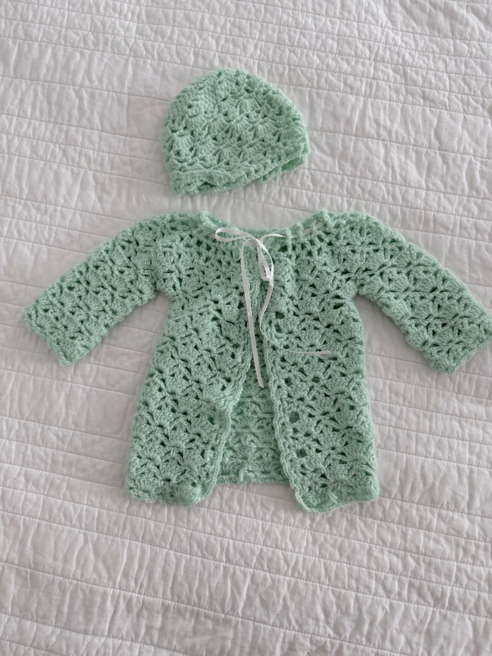Hand Crochet Toddler Sweater & Beanie
